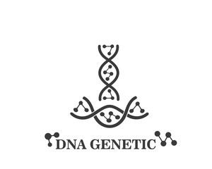 Dna genetic logo icon illustration