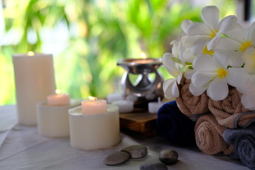 Fototapeta na wymiar spa aromatherapy candles background