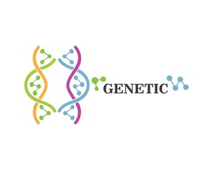Dna genetic logo icon illustration