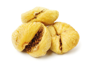 dried fig on white background 