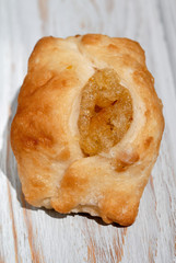 Freshly Baked Bun with Sweet Filling top view