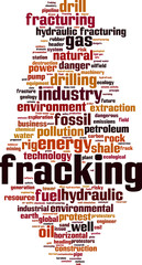 Obraz premium Fracking word cloud