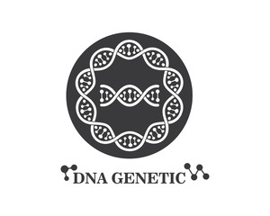 Dna genetic logo icon illustration