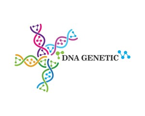 Dna genetic logo icon illustration