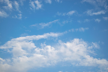 Background and texture of blue sky with white clouds