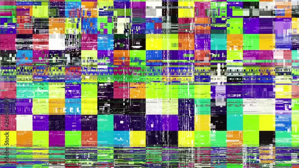 Poster abstract fast flickering texture with noise artifacts codec. looping video interference footage. imi