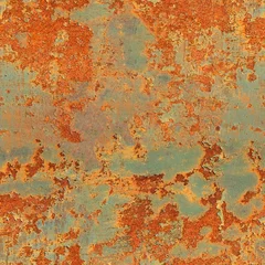 Wallpaper murals Industrial style seamless texture. metal wall with rust.