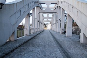 Most Sokolovskych hrdinu bridge in Karvina - Darkov city in Czech republic