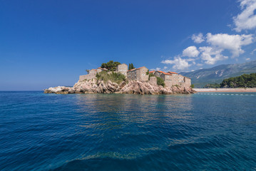 Fototapeta na wymiar Sveti Stefan island on Adriatic Sea in Montenegro