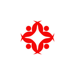 Community and adoption care logo design vector template