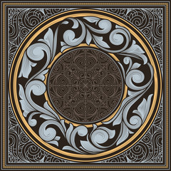 Vintage ornate decorative design card