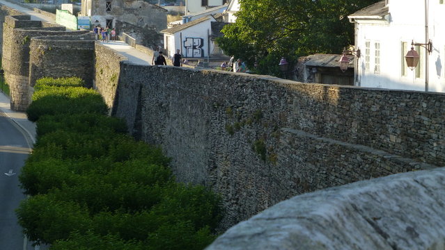 Roman wall of Lugo. Worl Heritage. Galicia,Spain