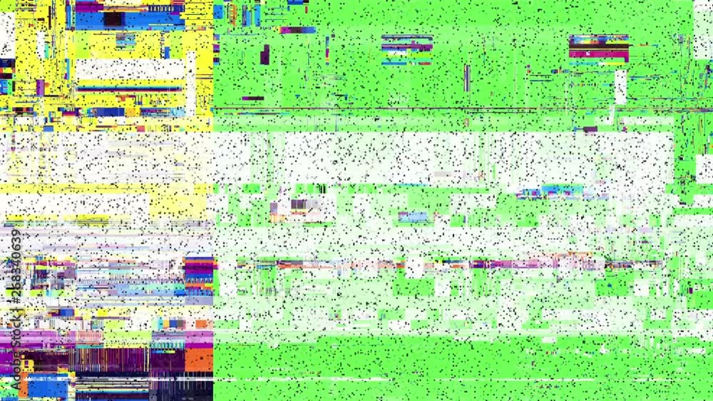 Poster Abstract fast flickering texture with noise artifacts codec. Looping video interference footage. Imitation of a Datamoshing video.