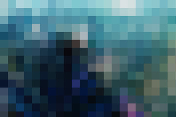 Abstract art background in mosaic style, cold tone palette