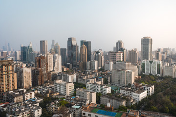 Fototapeta premium skyline in the old town of guangzhou china