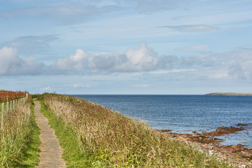 Fototapeta na wymiar Landscape near John o'Groats area. Highlights nothern most mainland of Scotland.