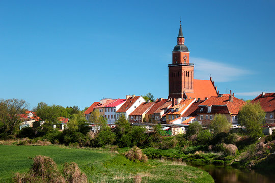 View of Sepopol town in Bartoszyce County, Warmian-Masurian Voivodeship, Poland. Before 1945 it was part of Germany (East Prussia).