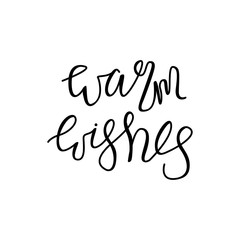 Holiday lettering and Xmas design. Warm wishes.