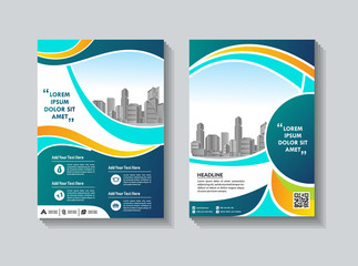 Poster brochure flyer design template vector, Leaflet cover presentation abstract geometric background, layout in A4 size