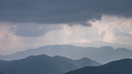 moody mountain in Kathmandhu nepal