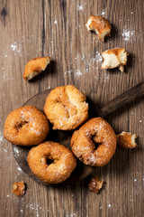 homemade rosquillas, typical spanish donuts.
