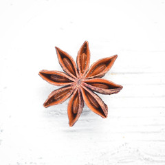 Anise. Spices Top view. free space for your text.