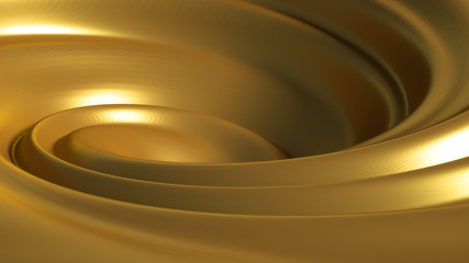 Spiral splash caramel. 3d illustration, 3d rendering.