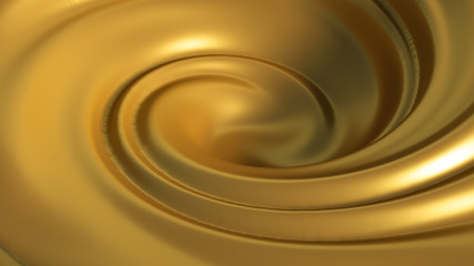 Spiral splash caramel. 3d illustration, 3d rendering.