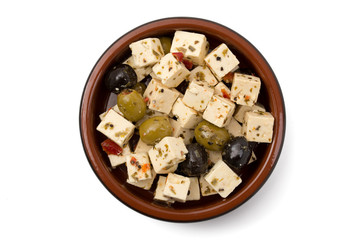 Hirtenkäse mit Oliven, mariniert