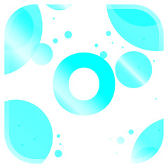 Blue icon font badge art gradient shadow numbers ampersand round design letters icons reflect