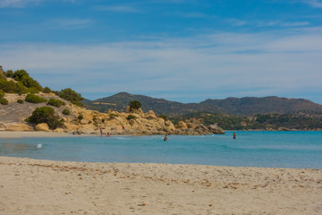 Fototapeta na wymiar Beautiful Wild Sardinia Beach