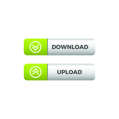 Modern Download Upload Button Icon