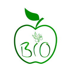 Bio Icon designation of natural products in the shape of an apple.