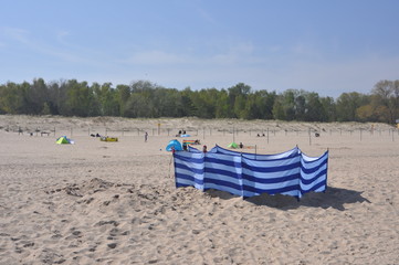 Windschutz am Strand