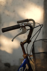 bicycle handle bar closeup