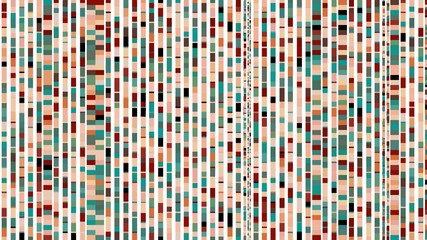 burly wood, sea green and dark red mosaic color squares. seamless geometric pattern illustration for postcard, plaid, wrapping paper, wallpaper, poster, textiles fabric or garment