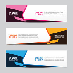 Naklejka premium Vector abstract geometric design banner web template. Modern design. Vector illustration