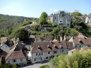 Fototapeta na wymiar Angles sur l'Anglin, Vienne, Poitou, France, Plus beau village de France