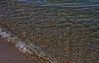 water on the beach at Lake Erie