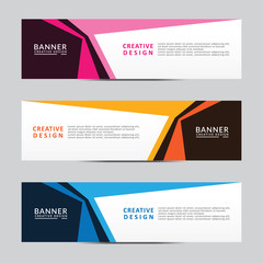 Vector abstract geometric design banner web template. Modern design. Vector illustration