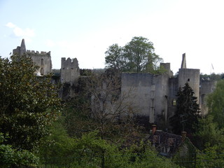 Fototapeta na wymiar Forteresse médiévale d' Angles sur l'Anglin, Vienne, Poitou, France, Plus beau village de France