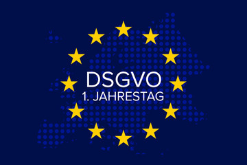 General data protection regulation german mutation: Datenschutz Grundverordnung fur Unternehmen (DSGVO), 2018 - 2019, 1 year on