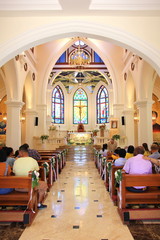 Nakhon Ratchasima, Thailand - May 5, 2019: Indoor around The Blessed Nicholas Bunkerd Kitbamrung...