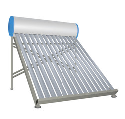 Solar pipes heater. vector illustration