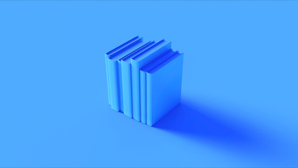 Blue Row of Books 3d illustration 3d render