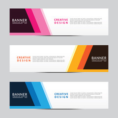 Vector abstract geometric design banner web template. Modern design. Vector illustration