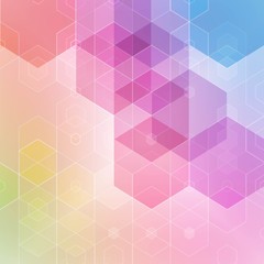 color abstract hexagons. vector background. polygonal style. presentation template. eps 10