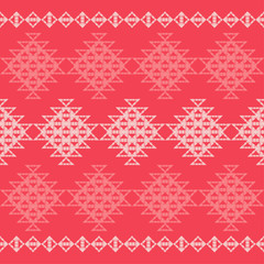 Ethnic boho seamless pattern. Embroidery on fabric. Patchwork texture. Weaving. Traditional ornament. Tribal pattern. Folk motif. Can be used for wallpaper, textile, invitation card, wrapping, web.