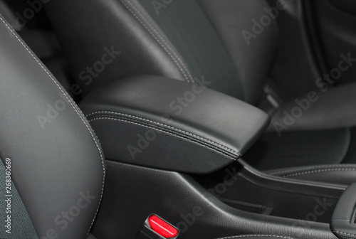 armrest in the luxury passenger car, front seats