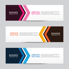 Vector abstract geometric design banner web template. Modern design. Vector illustration